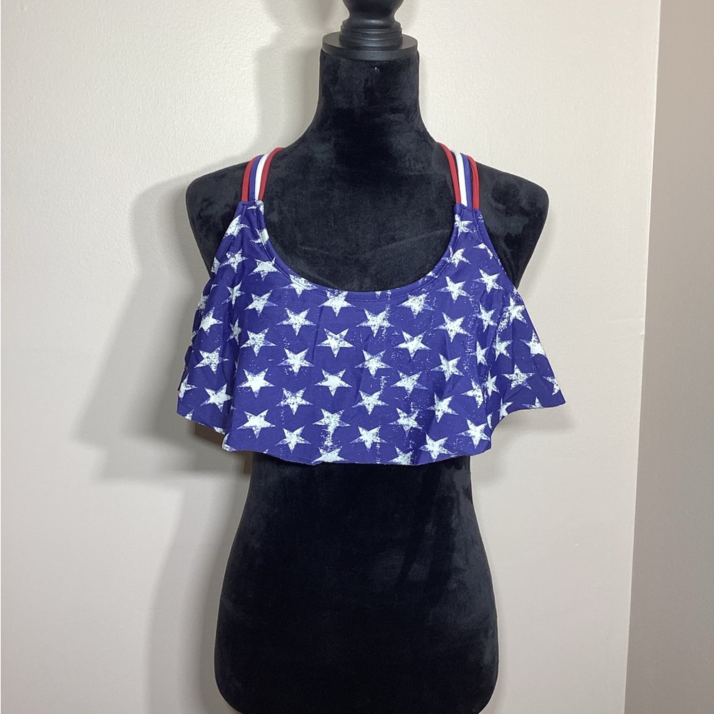 Xhilaration American Swim Top Size Large